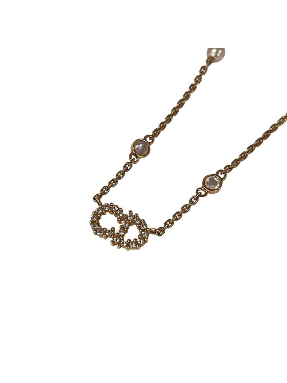 Dior Necklace Clair D Lune Gold Ivory CD Motif